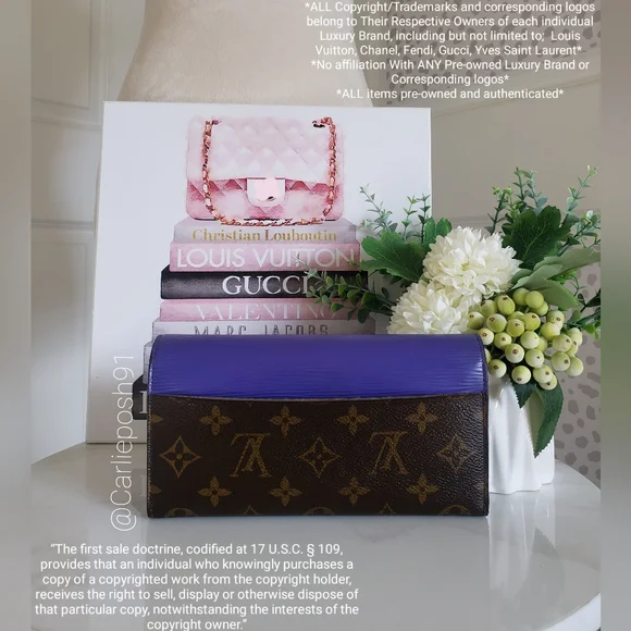 *SOLD* Authentic Pre-owned Louis Vuitton Marie Lou Monogram Epi Wallet - Picture 3 of 13